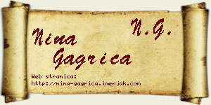 Nina Gagrica vizit kartica